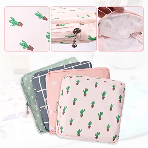 Sanitary Napkin Storage Bag,Portable Sanitary Napkin Storage Pouch Pack of 4 Reusable Menstrual Cup